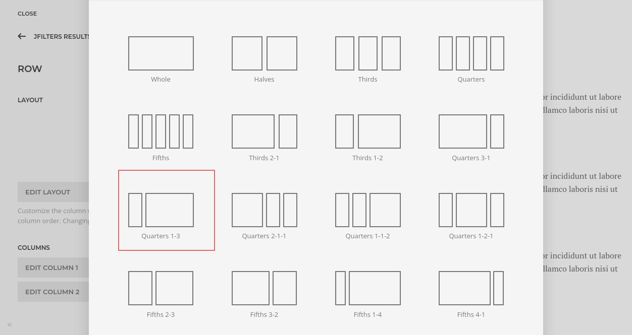 layout columns