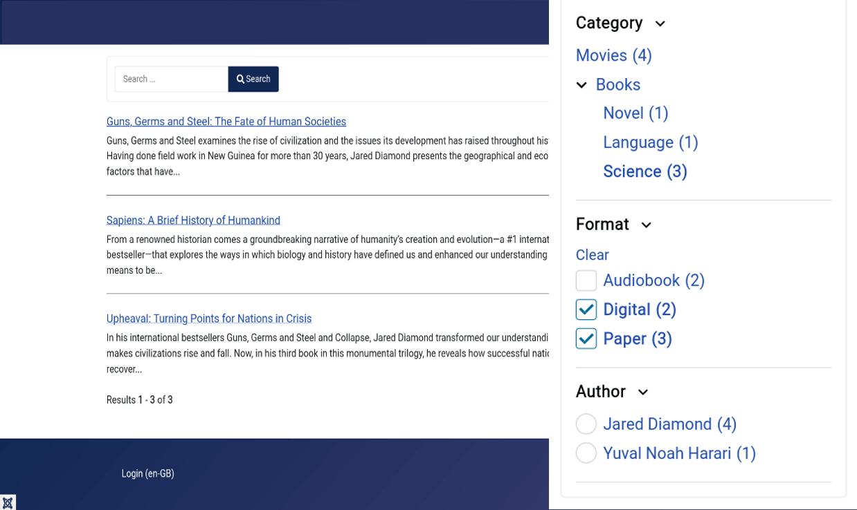 Filters from Custom Fields, Categories, Tags ...